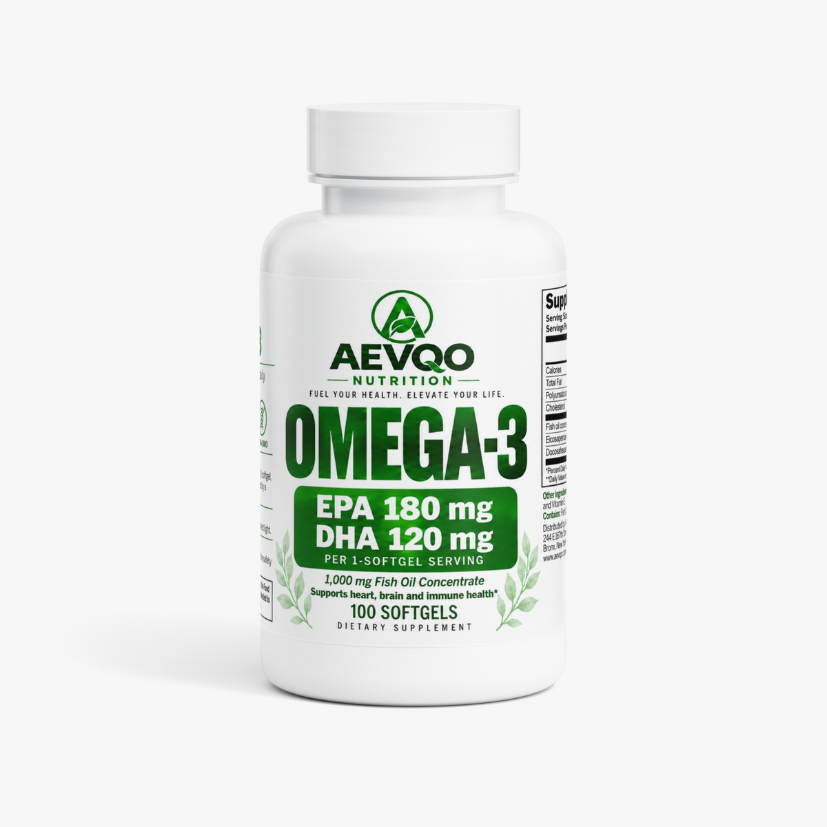 AEVQO Omega-3 EPA 180mg + DHA 120mg