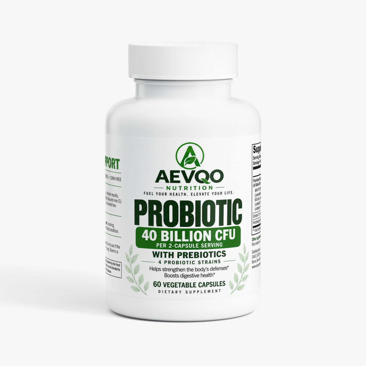 AEVQO Probiotic 40 Billion with Prebiotics