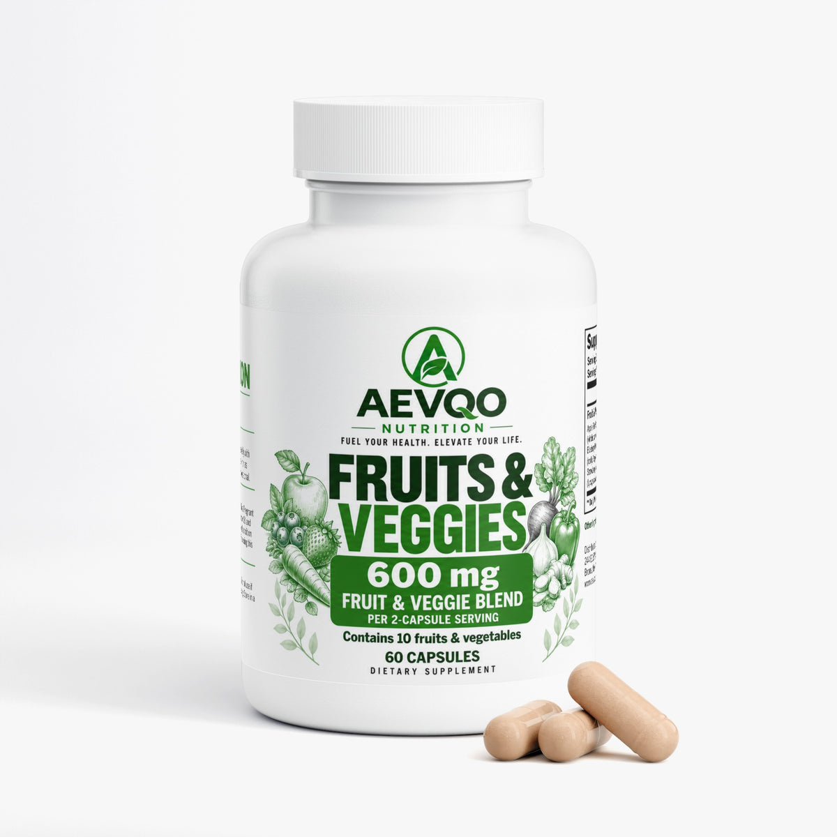 AEVQO Fruits and Veggies Blend 500 mg