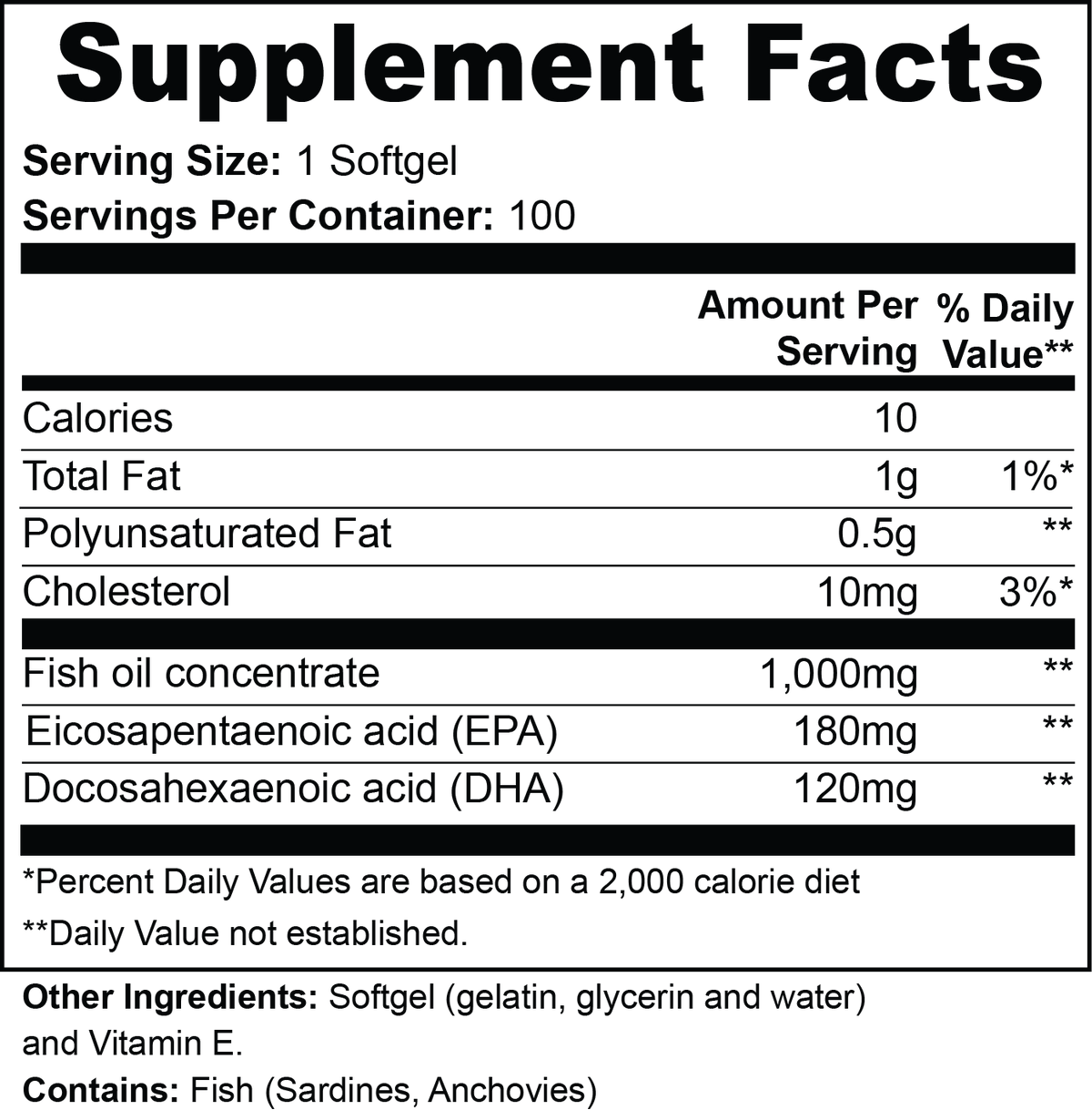 AEVQO Omega-3 EPA 180mg + DHA 120mg