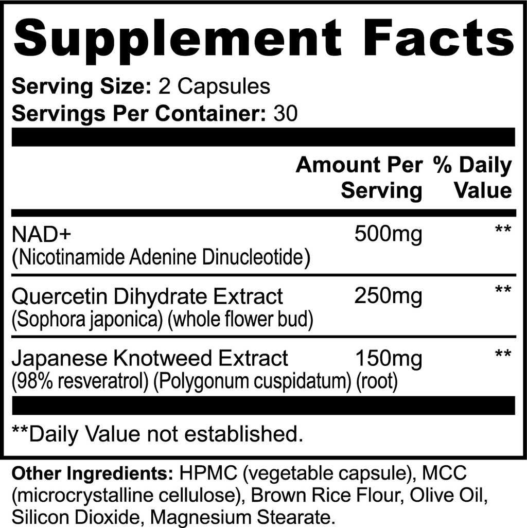 AEVQO 500mg of NAD+ (Nicotinamide Adenine Dinucleotide)